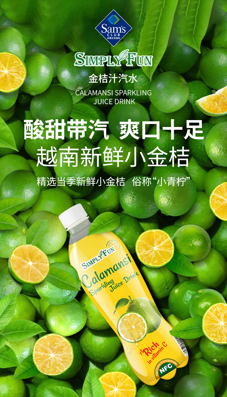simply fun 进口 金桔汁汽水 330ml*24
