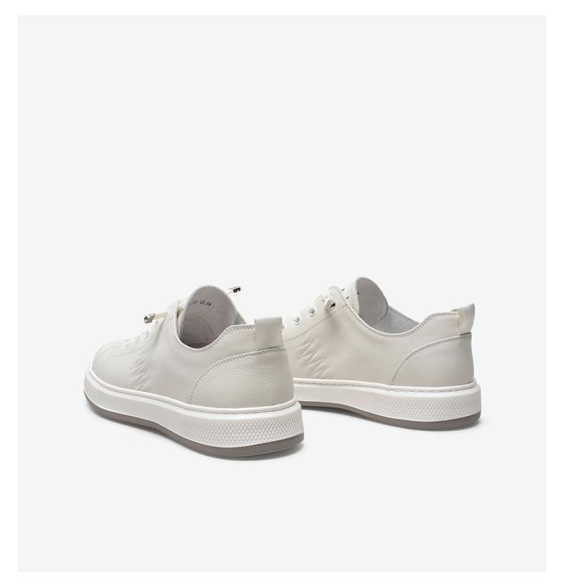 百思图2021春季新款商场同款时尚运动板鞋小白鞋男休闲鞋l1760am1