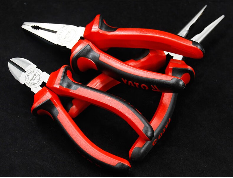 易尔拓yato老虎钳斜嘴钳德国原装进口多功能工业级钢丝钳斜口钳尖嘴