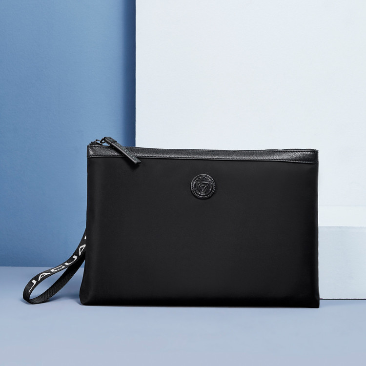 jaguar 捷豹运动休闲信封包男士手包轻便男包 黑色 均码