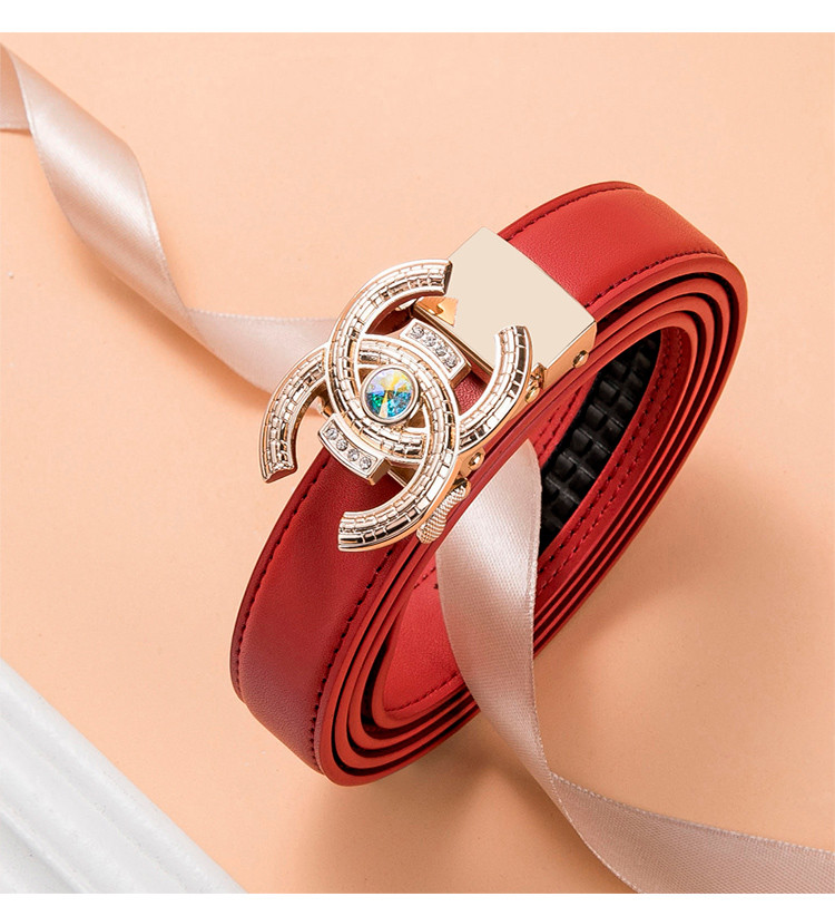 凯撒kaiser 【百搭推荐】新品牛皮百搭女腰带潮流必备女士皮带自动扣