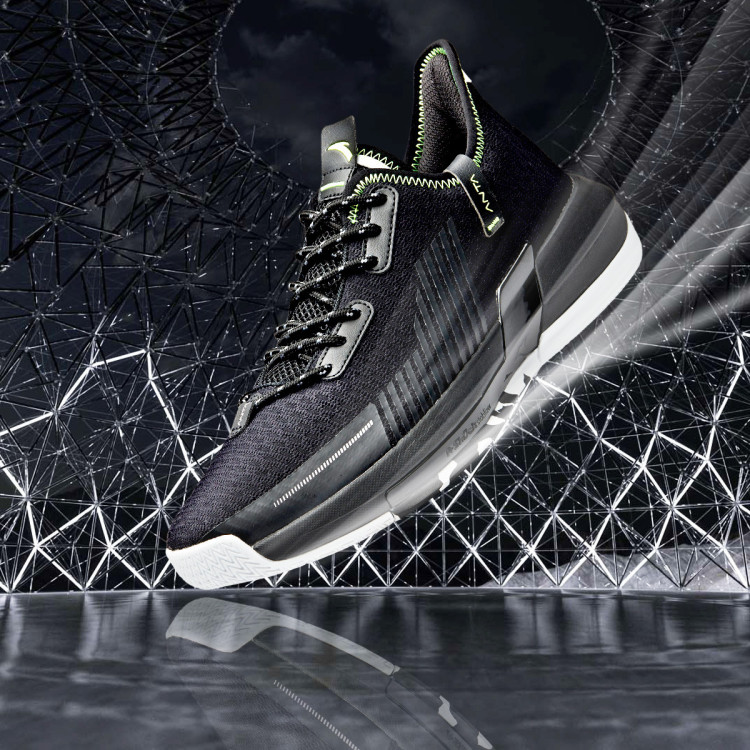 安踏anta 激光篮球鞋男运动鞋低帮实战球鞋 黑/宫蓝色/安踏白7 42