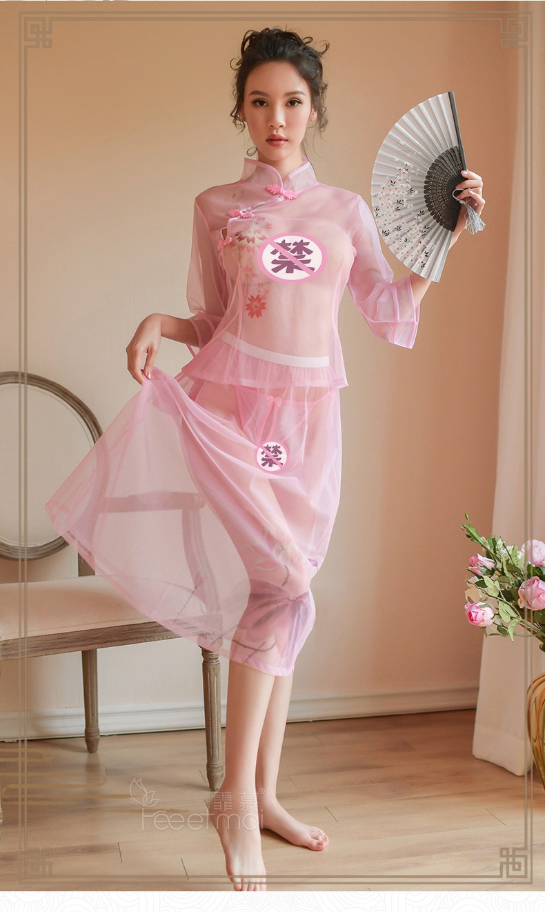 霏慕情趣内衣女士古典民国女生校服性感魅惑套装睡裙sm角色扮演网纱