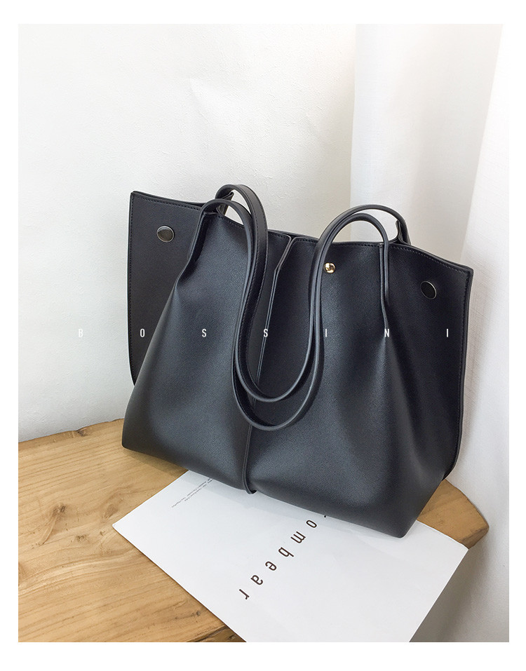 堡狮龙bossini 单肩包女大容量时尚简约托特包女士包包手机包女式手提