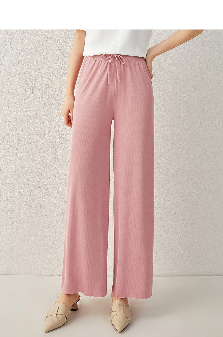 尚都比拉sentubila 姐姐冰丝女裤2021夏季新款休闲长裤气质宽松显瘦阔