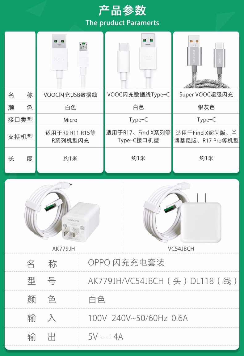 oppo闪充数据线充电线原装r17findreno3acek3k5k7系列充电器闪充快充
