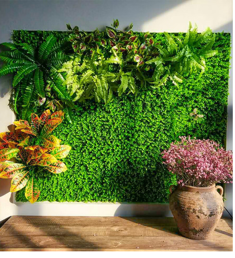 缘初仿真植物墙绿植墙背景墙面装饰绿植假草皮绿化草坪室内装饰阳台