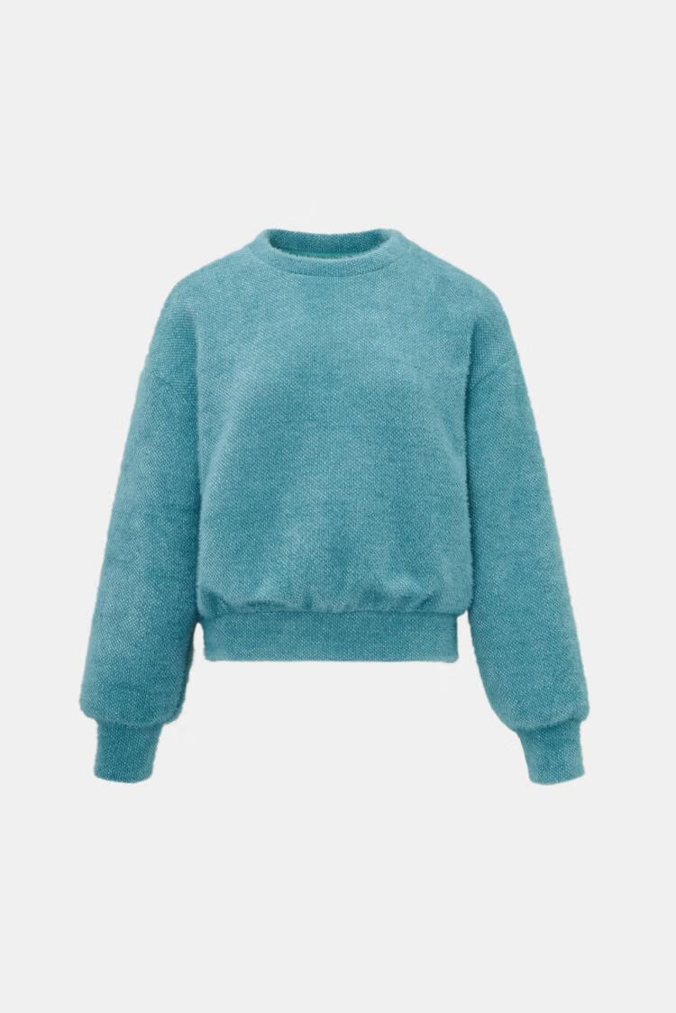 urban revivo ur休闲简约圆领厚款落肩袖t恤yl45s4mn2000 雾霾绿 m【