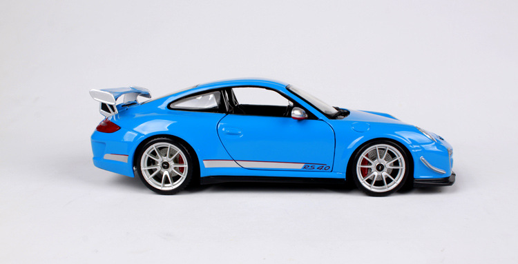 比美高合金车模保时捷911gt3 rs超跑车1:18静态仿真汽车模型 11036浅