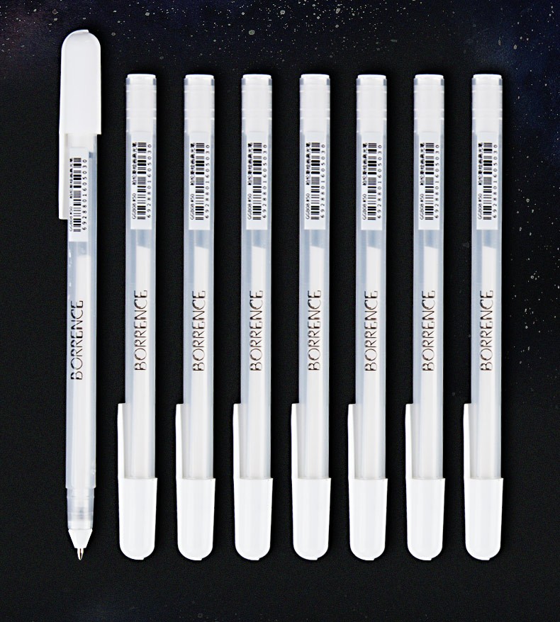 柏伦斯高光笔美术绘画笔素描学生用手绘高光白笔油漆笔防水白色记号笔