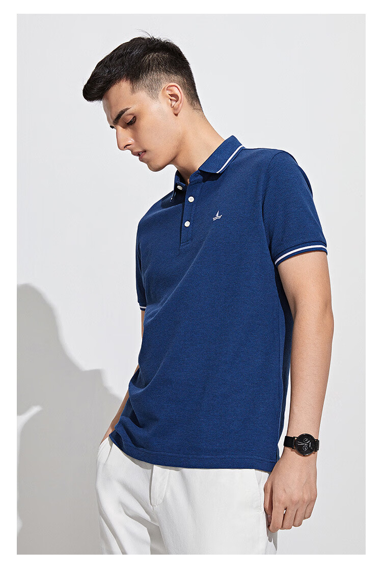 纳维凯尔navigare 【100%纯棉】意大利小帆船 21春夏新款舒适翻领短袖