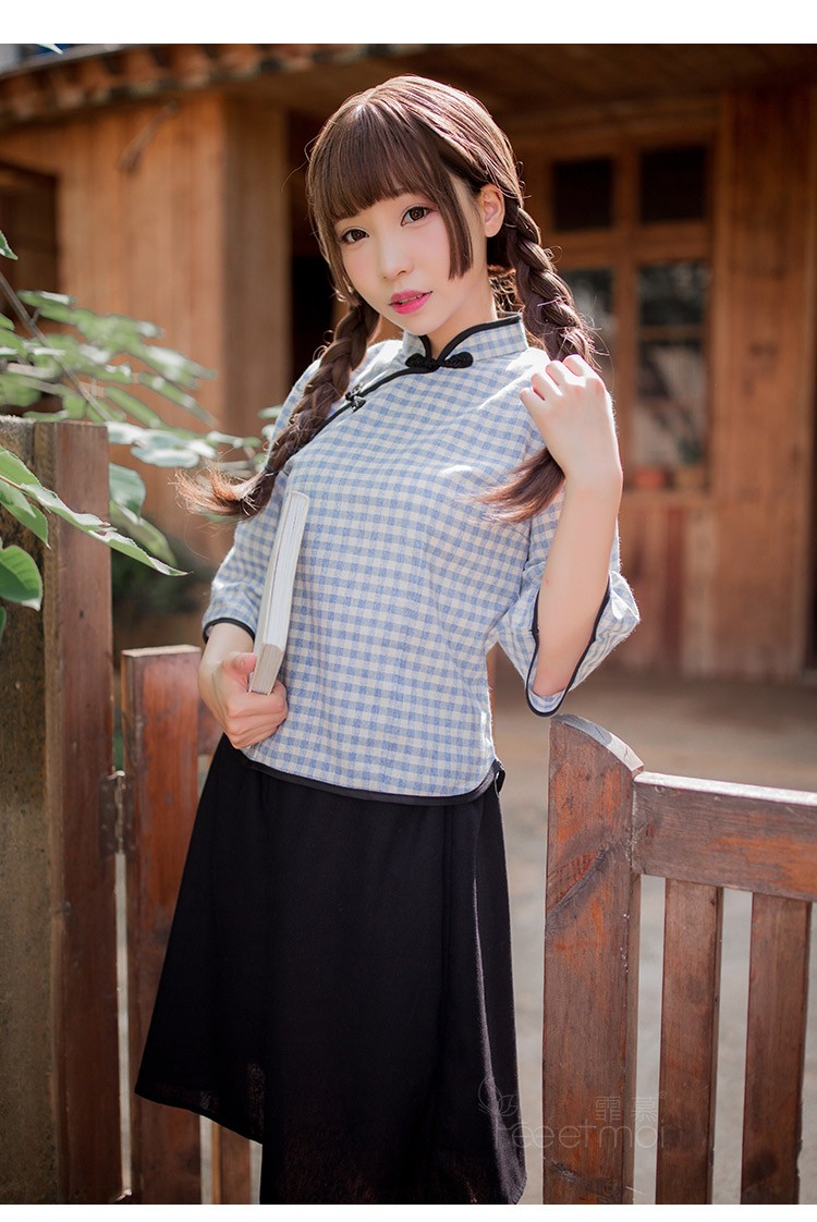 霏慕复古情趣内衣民国性感学生装淑女中式分体旗袍睡裙角色扮演sm制服