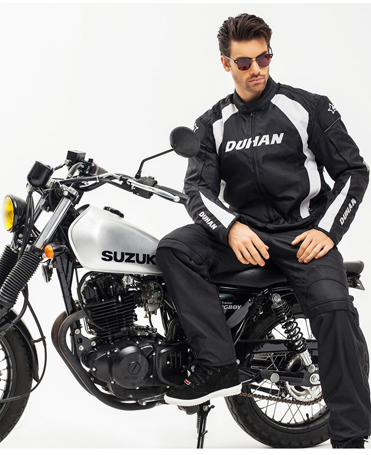 杜汉(duhan)摩托车骑行服冬季套装防风保暖防摔赛车服机车服四季通用