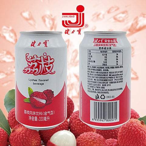 健力宝荔枝味罐装330ml1224罐饮料碳酸迷你饮料24罐