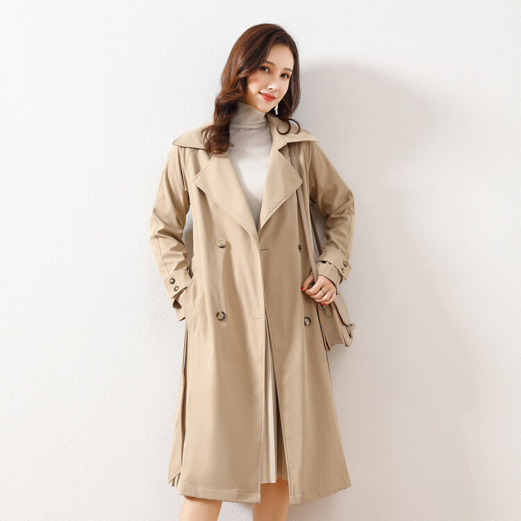 卡狄沃ce&ve 【春新品】时尚女式风衣百搭舒适收腰显瘦女式长款外套女