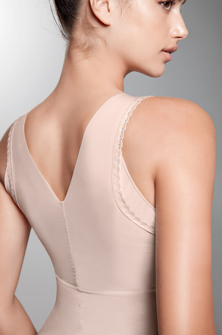 爱慕女士连体衣收腰塑身美体悦享韵律连体平角美体衣ad350041 肤色