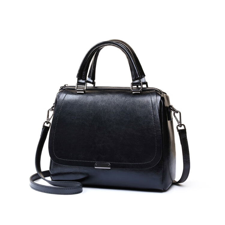 卡丹路cardanro 品女士单肩大容量包包手提包女式斜挎包女包 黑色