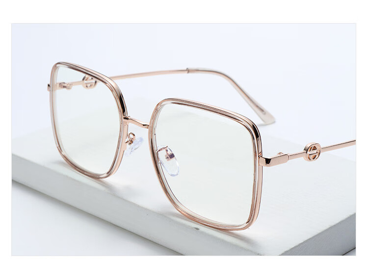 浪莎 眼镜男大框百搭眼镜女平光镜护目镜时尚个性眼镜女光学镜架/镜片