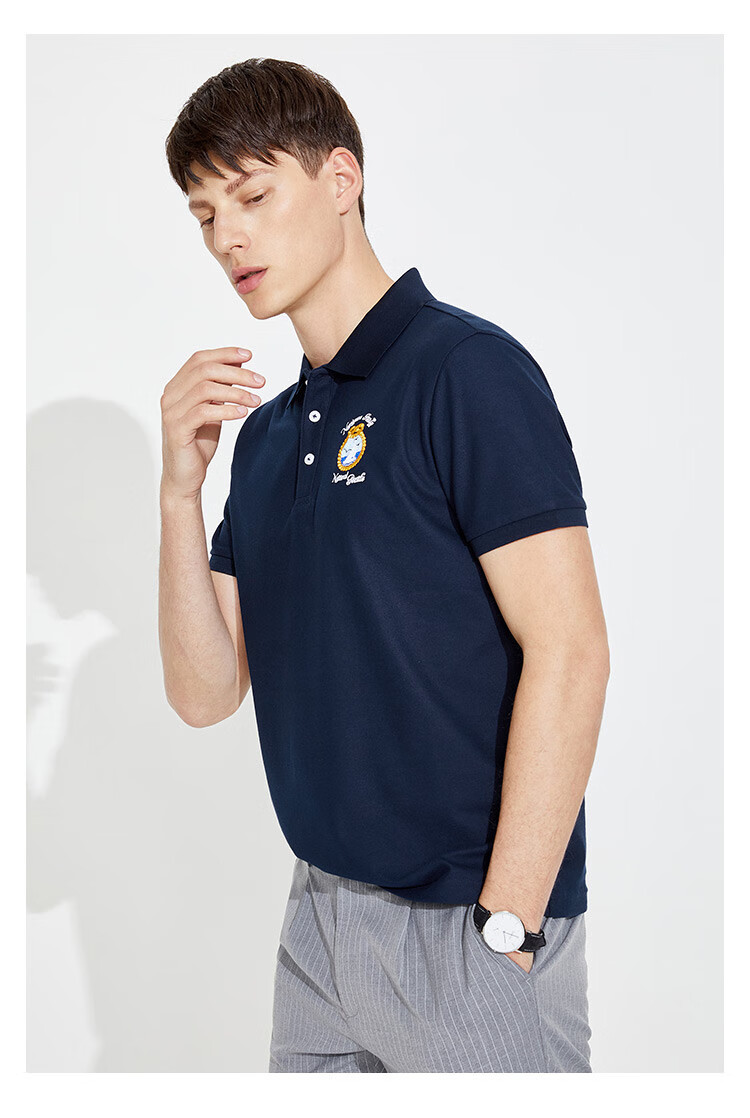 纳维凯尔navigare 意大利小帆船 21春夏新款抗皱透气翻领短袖polo衫男