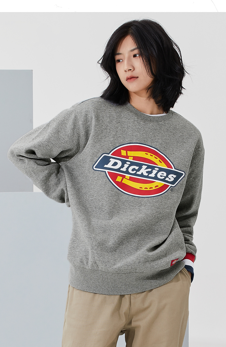 品牌: dickies 商品名称:dickies卫衣 logo印花罗纹袖口圆领卫衣 女士