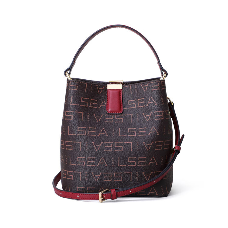 卡丹路cardanro 【简约时尚】新品复古印花大容量水桶包小方包包女式