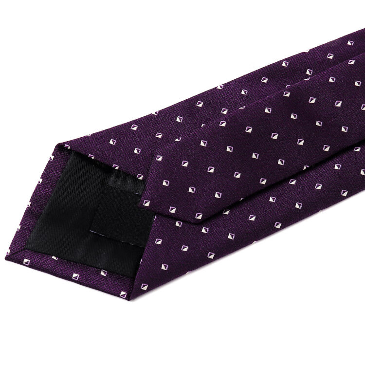 莱恩雷迪lienridy 个性格纹都市型男立体提花时尚潮流男式领带 紫色