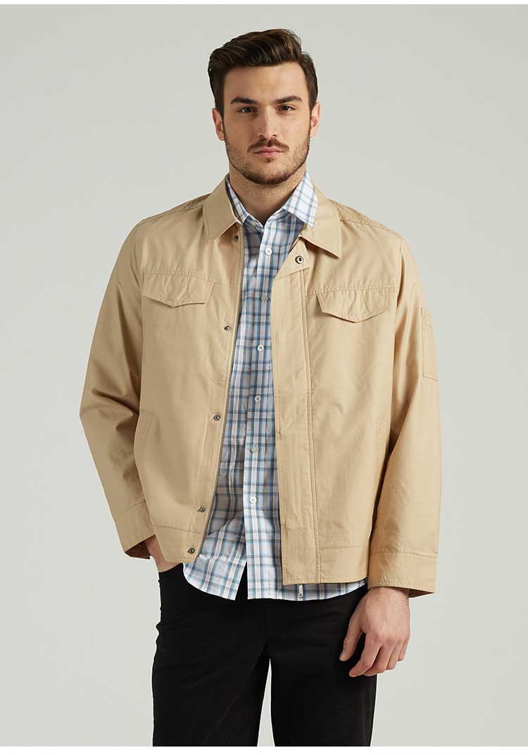 圣大保罗santabarbarapoloracquetclub柔软面料夹克卡其50