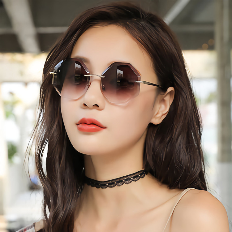 亦美珊 墨镜女 太阳镜女防紫外线偏光太阳镜女士 时尚方框驾驶眼镜女