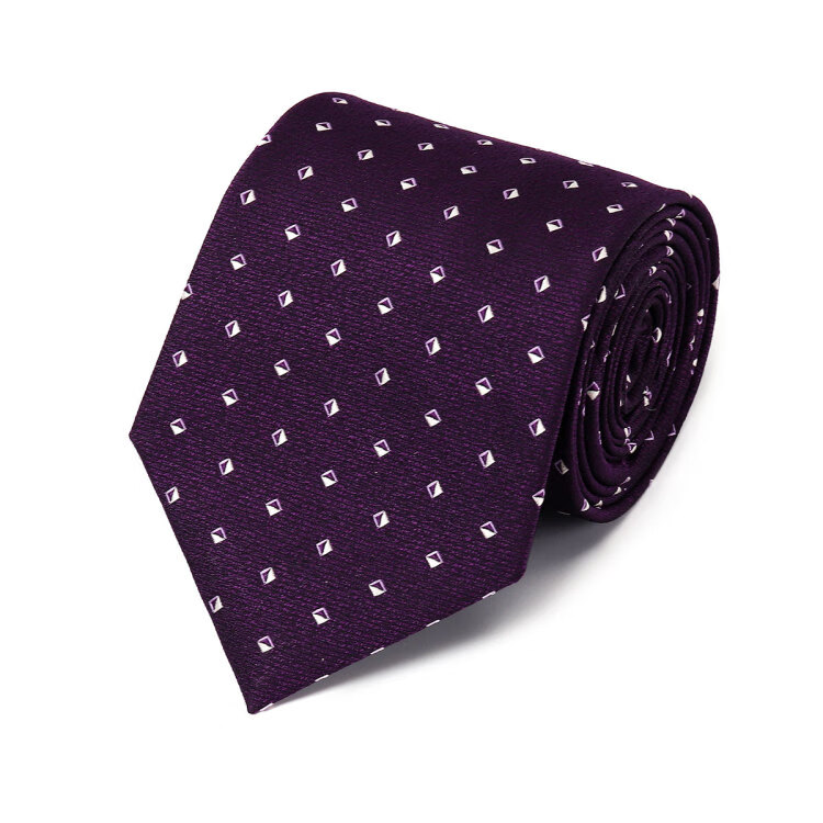 莱恩雷迪lienridy 个性格纹都市型男立体提花时尚潮流男式领带 紫色