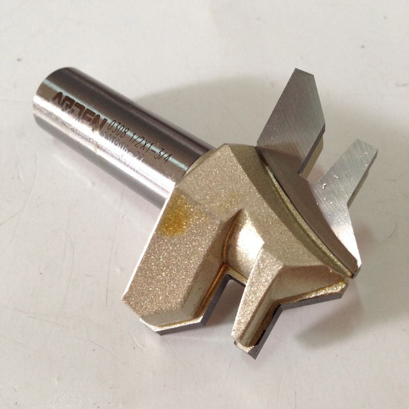 台湾雅登木工45榫合刀电木铣镂刀具对角刀直角90度拼板指接铣刀头