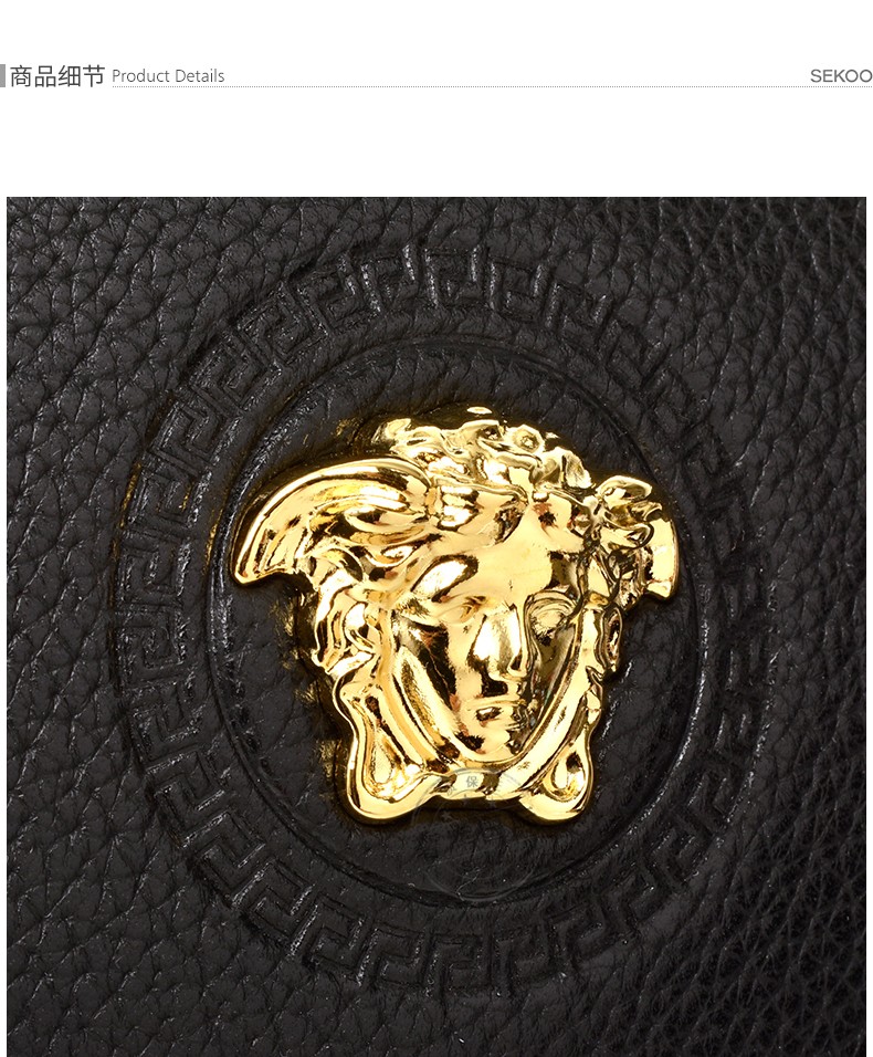 范思哲(versace)男包牛皮美杜莎金头手拿包dl24197 gov 41oh 黑色