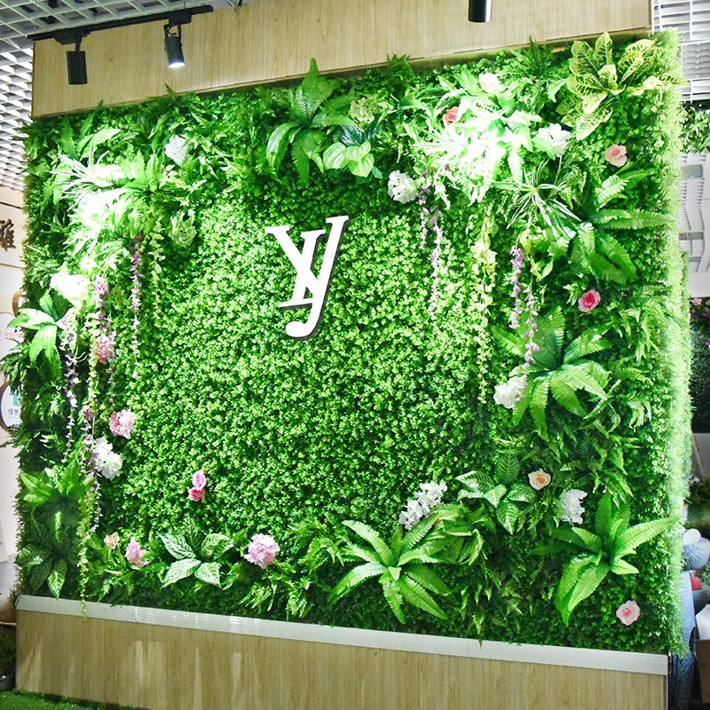 睿鹏仿真植物墙草坪地毯绿植墙壁假草皮墙面绿化装饰绿色室内外背景墙