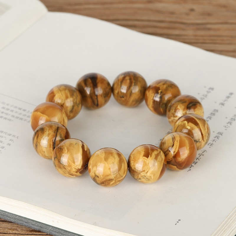 第一次拍卖拍卖a196缅甸琥珀根珀溶洞手串123