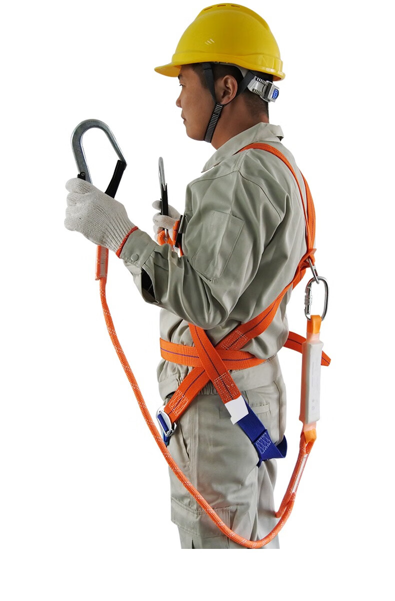 高空作业安全带 户外安全绳全身五点欧式保险带 双钩全身式安全带防坠