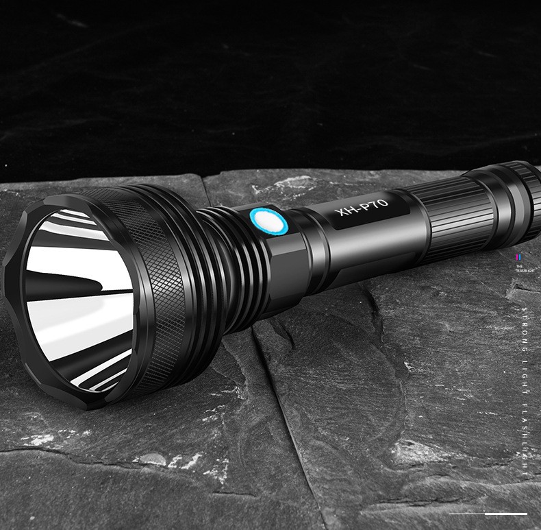 探路蜂p70手电筒强光led超亮可充电户外远射长续航防水巡逻电灯p70