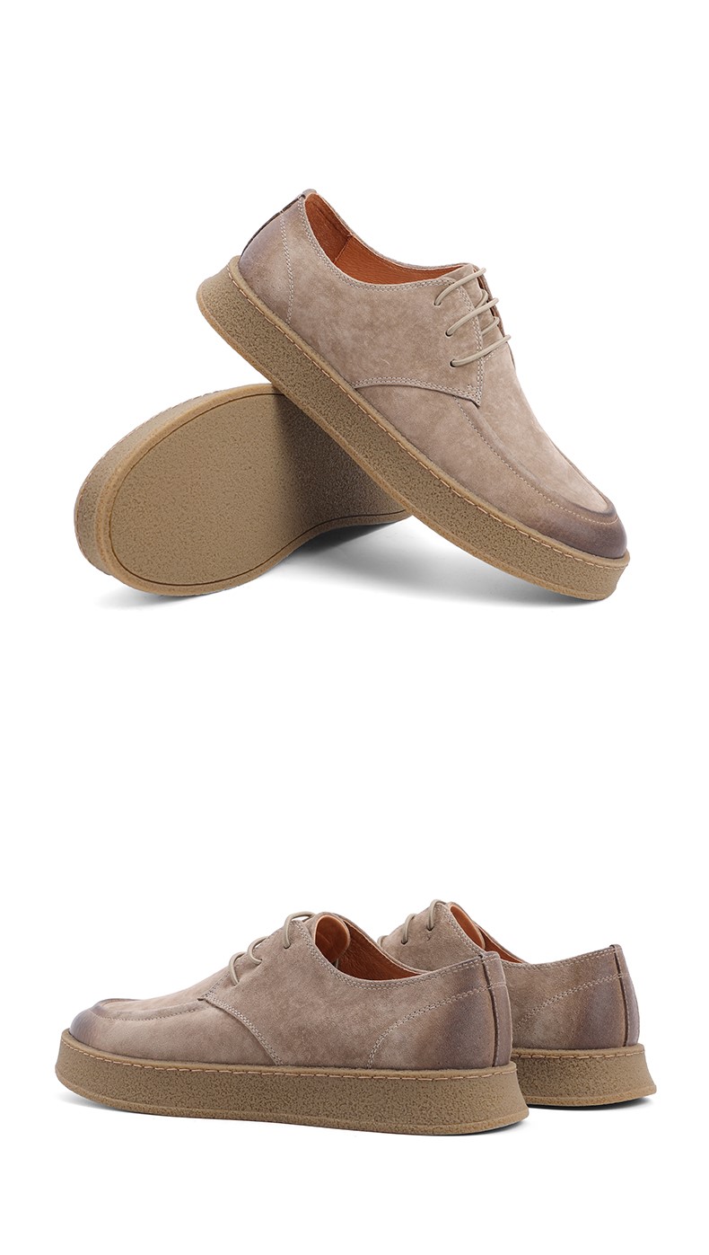 百丽工装鞋男秋季新款猪皮革时尚英伦风舒适潮流休闲鞋a0524cm1啡色40