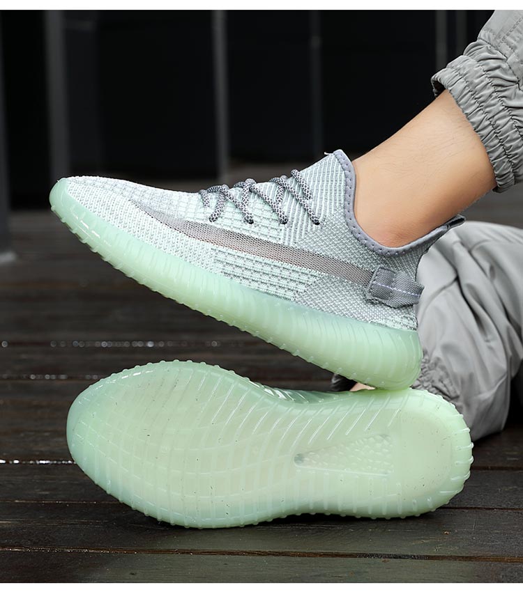 lalpina 2021夏季新款情侣椰子鞋防滑耐磨透气运动鞋百搭休闲鞋 黑灰