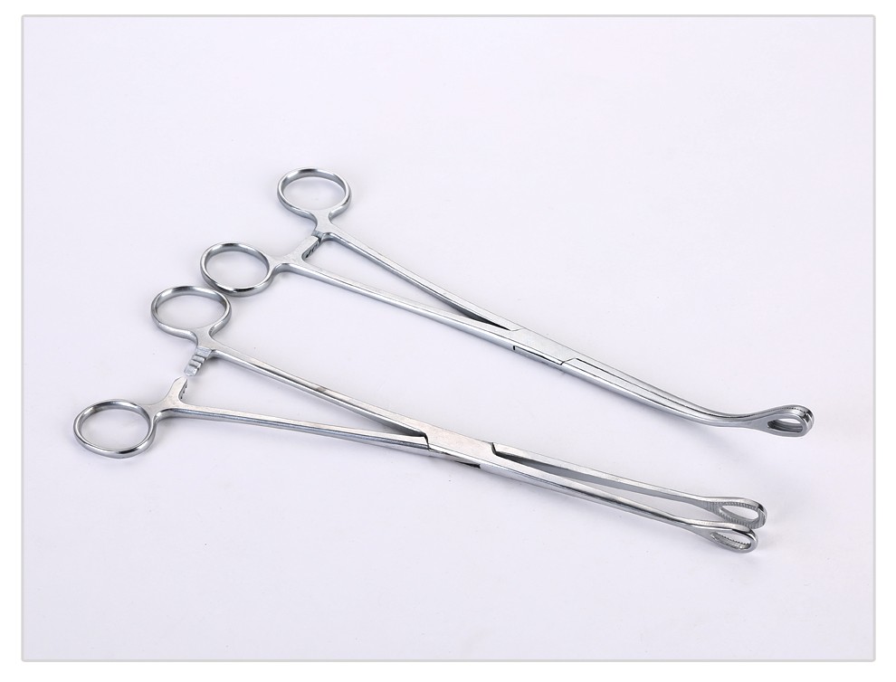 华莱奥克 医用不锈钢海绵钳 持物钳 卵圆钳 海绵夹 拔火罐点火钳 25cm