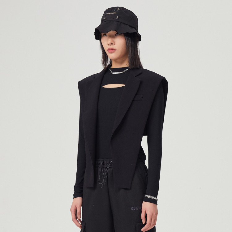 美特斯邦威metersbonwe 【2021秋季新款】西服女时尚西装披肩女式西服