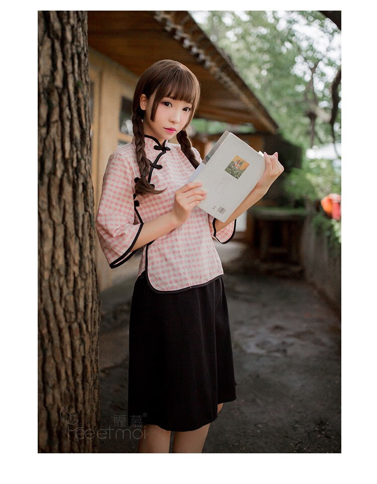 霏慕复古情趣内衣民国性感学生装淑女中式分体旗袍睡裙角色扮演sm制服