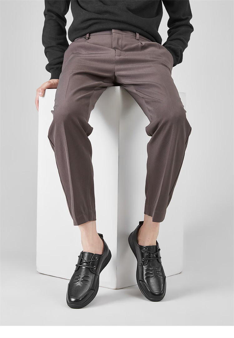 意尔康yearcon 【牛皮】22年秋新款低帮办公休闲鞋男士商务正装皮鞋