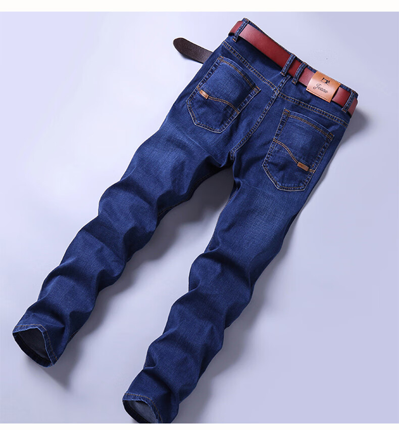 pinma 牛仔裤男 直筒商务休闲2019秋季新款厚款男裤加厚百搭冬季加绒