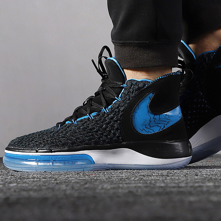 耐克nike alphadunk ep 男款减震支撑运动篮球鞋 黑配蓝色 42