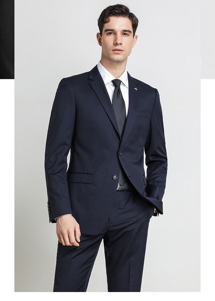 报喜鸟saint angelo 【单排二扣平驳领单开叉】男士商务正装职业装