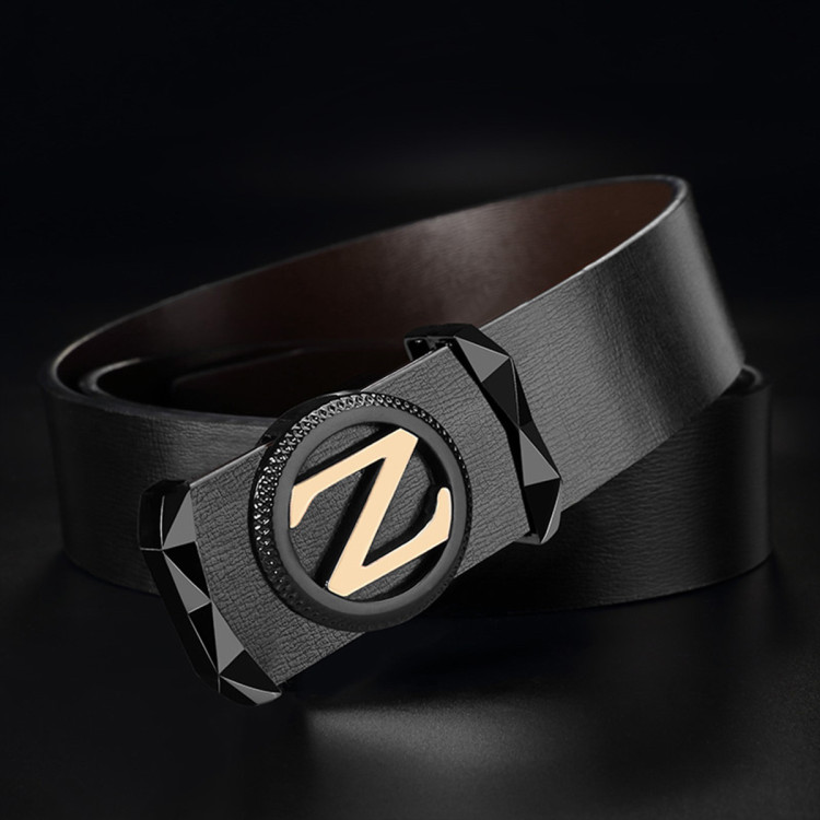 皓顿haut ton 【2021新款】牛皮精致有型针扣休闲商务男士腰带男式