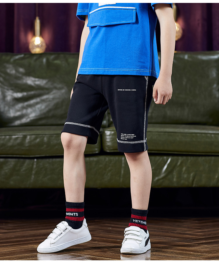 唐狮童装tonlion kids 夏装新款中大童儿童男童裤子小男孩运动短裤男