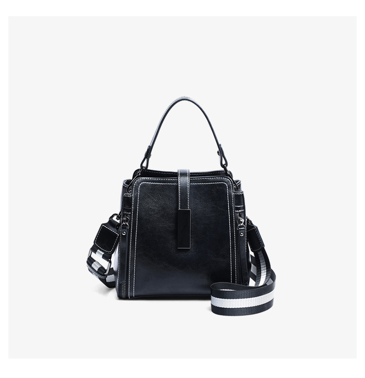 卡丹路cardanro 【时尚复古】油蜡牛皮大容量水桶包女士手提包包女式