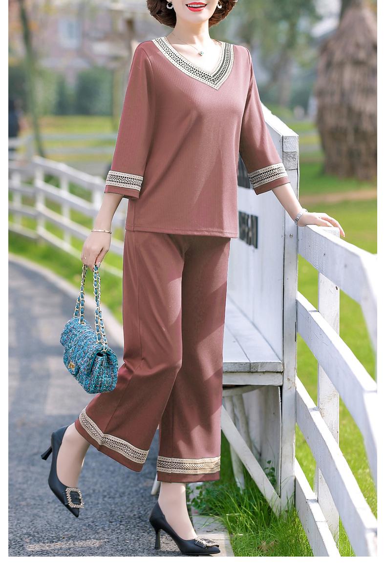装夏装衣服中年妇女衣服中老年人女装夏季女士大码喜婆婆运动套装女