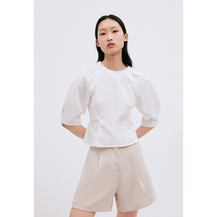 urban revivo 优质新疆棉【环保系列】ur休闲衬衫wh20s2cn2006 本白 l