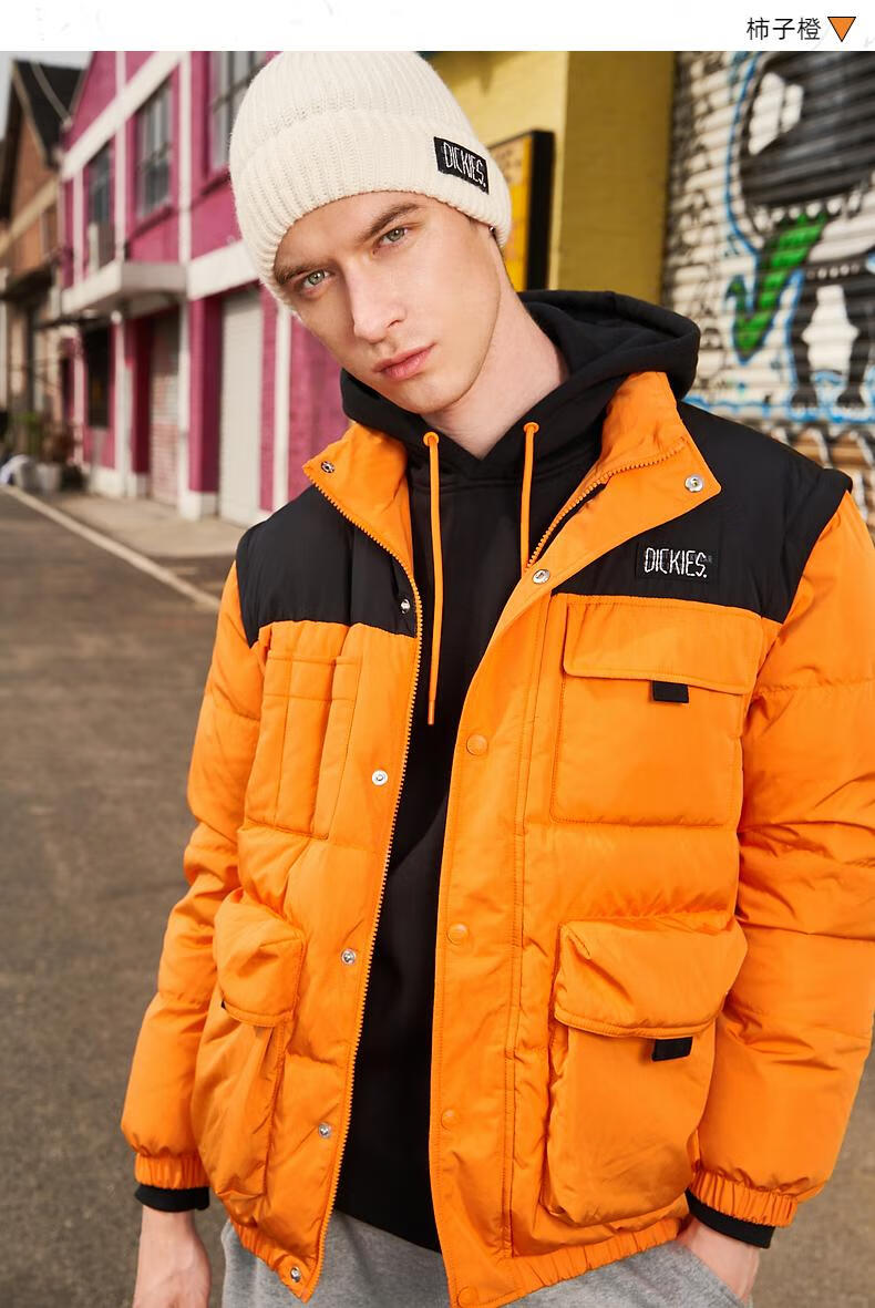 dickies羽绒服 多口袋基础款外套 男士秋冬厚外套 羽绒服男 dk009460